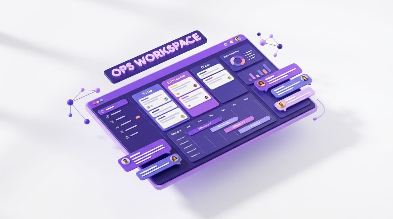ISCANET Ops Workspace with project boards, timelines, tasks and team collaboration